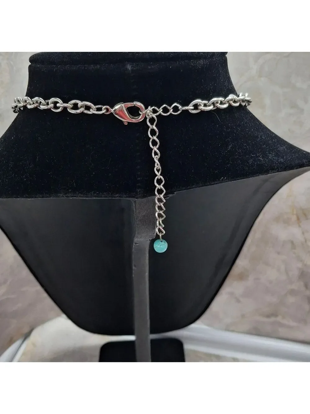 Genuine Pearls Silvertone and Turquoise Colored Howlite Beaded Necklace